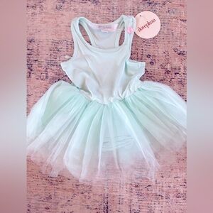 NWT I love plum B.A.E. Tutu dress mint green size 1 year 12 months